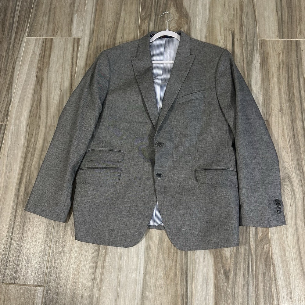 Banana Republic Modern Slim Fit Blazer Jacket Gray Men 46R cotton wool casual